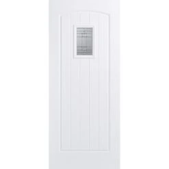 LPD Cottage 1L Pre-Finished White Exterior Door 2032 X 813 X 44mm - GRPCOTWHI32