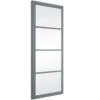 JELD-WEN Grey 4 Panel Clear Glazed Interior Door - 1981 X 686 X 35mm - 23GRSHAK4+GCF