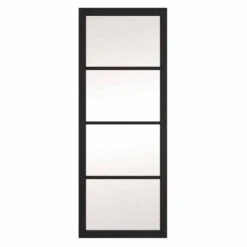 JELD-WEN Black 4 Panel Clear Glazed Interior Door - 1981 X 838 X 35mm - 29BLSHAK4+GCF