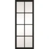 JELD-WEN Black 8 Panel Clear Glazed Interior Door - 1981 X 686 X 35mm - 23BLSHAK8+GCF
