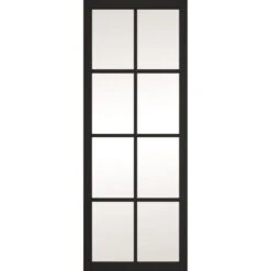 JELD-WEN Black 8 Panel Clear Glazed Interior Door - 1981 X 686 X 35mm - 23BLSHAK8+GCF