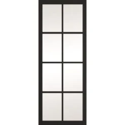 JELD-WEN Black 8 Panel Clear Glazed Interior Door - 1981 X 762 X 35mm - 26BLSHAK8+GCF