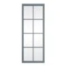 JELD-WEN Grey 8 Panel Clear Glazed Interior Door - 1981 X 762 X 35mm - 26GRSHAK8+GCF