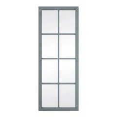 JELD-WEN Grey 8 Panel Clear Glazed Interior Door - 1981 X 838 X 35m - 29GRSHAK8+GCF