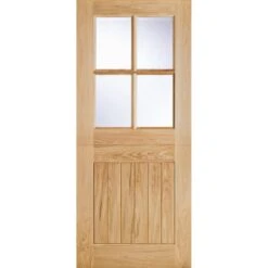 LPD Cottage Stable 4L Unfinished Oak Exterior Door 1981 X 838 X 44mm - OSTA4L33