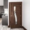 Deanta Cadiz Prefinished Walnut Glazed Interior Door 1981 X 610 X 35mm - 35CADWGX610FSC