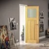 Deanta Cambridge Unfinished Oak Frosted Glaze Interior Door 2032 X 813 X 35mm- 35CAMBGUNX813