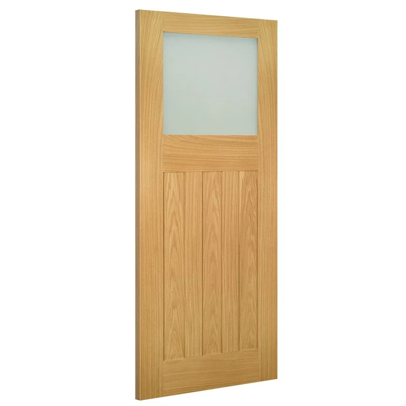 Deanta Cambridge Unfinished Oak Frosted Glaze Interior Door 2032 X 813 X 35mm- 35CAMBGUNX813 2 Deanta Cambridge Unfinished Oak Frosted Glaze Interior Door 2032 X 813 X 35mm- 35CAMBGUNX813 - Image 2