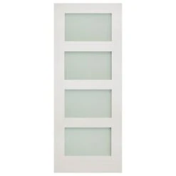 Deanta Coventry White Primed Frosted Glaze Interior Door 1981 X 686 X 35mm - 35COVGFWH686 -Bostitch Store 35covgfwh686 3