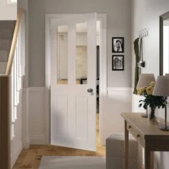 Deanta Eton White Primed Glazed Interior Door 1981 X 838 X 35mm - 35ETOGWHP838