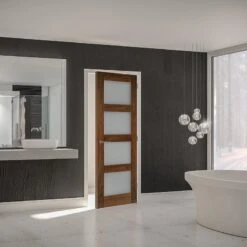 Deanta Coventry Prefinished Walnut Frosted Glaze Interior Door 1981 X 838 X 35mm - 35HP1WGFX838FSC