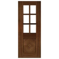 Deanta Kensington Prefinished Walnut Bevelled Glaze Interior Door 2032 X 813 X 35mm - 35KENSGWX813FSC -Bostitch Store 35kensgwx813fsc 3