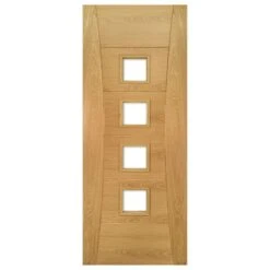 Deanta Pamplona Prefinished Oak Glazed Interior Door 1981 X 762 X 35mm - 35PAMPGBX762FSC -Bostitch Store 35pampgbx762fsc 3