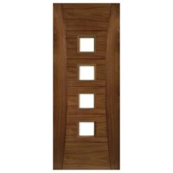 Deanta Pamplona Prefinished Walnut Glazed Interior Door 1981 X 610 X 35mm - 35PAMPWGBX610FSC -Bostitch Store 35pampwgbx610fsc 3