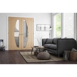 Deanta Ravello Prefinished Oak Glazed Interior Door 1981 X 762 X 35mm - 35RAVGX762 -Bostitch Store 35ravgx762fsc 3