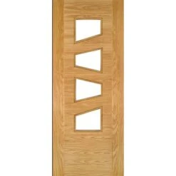 Deanta Seville Prefinished Oak Glazed Interior Door 1981 X 838 X 35mm - 35UK16G4SX838FSC -Bostitch Store 35uk16g4sx838fsc 2