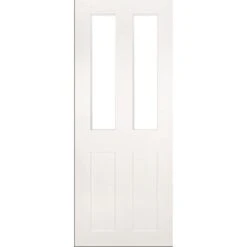 Deanta Eton White Primed Glazed Interior Door 2040 X 826 X 40mm - 40ETOGWHP826 -Bostitch Store 40etogwhp826 2