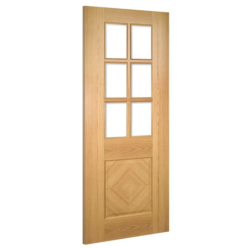 Deanta Kensington Prefinished Oak Bevelled Glaze Interior Door 1981 X 838 X 35mm - 35KENSGBX838FSC 2 Deanta Kensington Prefinished Oak Bevelled Glaze Interior Door 1981 X 838 X 35mm - 35KENSGBX838FSC - Image 2