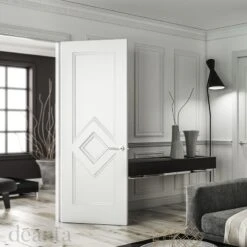 Deanta Ascot White Primed Interior Fire Door 1981 X 838 X 45mm - 45ASCF/DWHP838