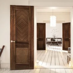 Deanta Kensington Prefinished Walnut Interior Fire Door 2040 X 726 X 45mm - 45KENSWF/DX726FSC -Bostitch Store 45kenswfdx726fsc lifestyle