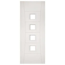 Deanta Pamplona White Primed Glazed Interior Fire Door 1981 X 610 X 45mm - 45PAMPCGF/DWHP610 -Bostitch Store 45pampcgf dwhp610 3