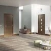 Deanta Pamplona Prefinished Walnut Glazed Interior Fire Door 1981 X 610 X 45mm - 45PAMPCGF/DWX610FSC