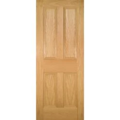 Deanta Kingston Unfinished Oak Interior Fire Door 1981 X 610 X 45mm - 45UK18F/DUNX610 -Bostitch Store 45uk18fdunx610 2