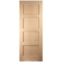 JELD-WEN Shaker 4 Panel Interior Fire Door 1981 X 762 X 44mm - 26WOAKSHAK4F