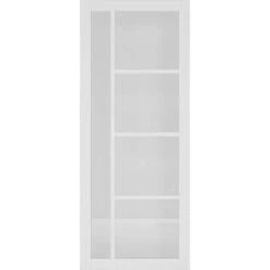 Deanta Brixton White Primed Glazed Interior Door 2040 X 826 X 40mm - 40BRIGWHP826