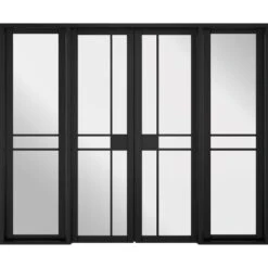 LPD Greenwich W8 Primed Black Interior Room Divider 2031 X 2478mm - W8GREENWBLA