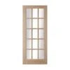 JELD-WEN 15 Light Clear Glazed Interior Door 1981 X 610 X 35mm - 20WOAK15+GCF