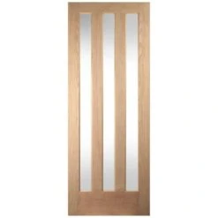 JELD-WEN Aston 3 Light Clear Glazed Interior Door 1981 X 686 X 35mm - 23WOAKAST+GC