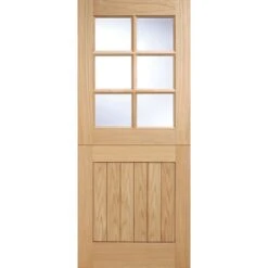 LPD Cottage Stable 6L Unfinished Oak Exterior Door 1981 X 762 X 44mm - OSTA6L30