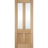JELD-WEN 4 Panel Clear Glazed Oak Interior Door 1981 X 762 X 35mm - 26OAKDEC4+GCF