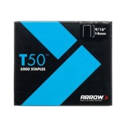 Arrow T50 Staples 14mm (9/16in) Pack 5000 (4 X 1250) - ARRT50916