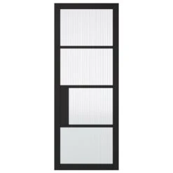 LPD Chelsea 4L Primed Reeded Black Interior Door 1981 X 762 X 35mm - CHEBLAREE30