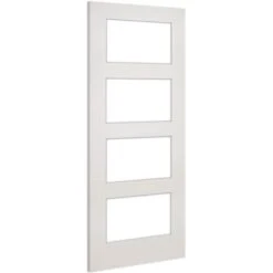 Deanta Coventry White Primed Glazed Interior Door 1981 X 838 X 35mm - 35COVGCWH838 -Bostitch Store coventry white clear 2