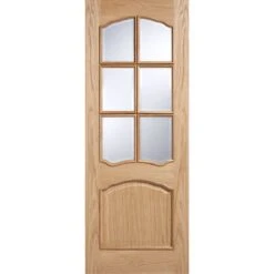 LPD Riviera 6L Unfinished Oak Interior Door 1981 X 762 X 35mm - ORIVRMSG30
