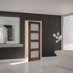 Deanta Coventry Prefinished Walnut Frosted Glaze Interior Door 1981 X 686 X 35mm - 35HP1WGFX686FSC