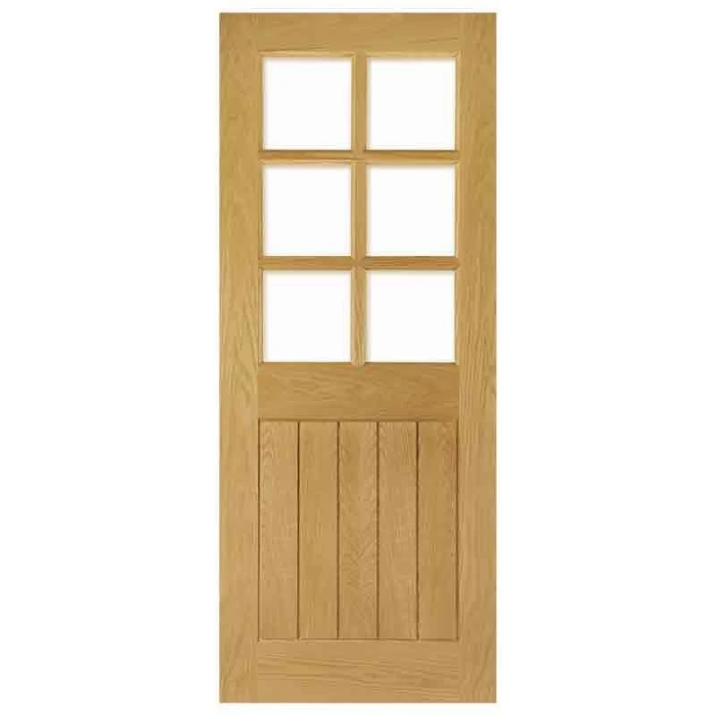 Deanta Ely Unfinished Oak Bevelled Glaze Interior Door 1981 X 838 X 35mm - 35HP22GBUNX838 3 Deanta Ely Unfinished Oak Bevelled Glaze Interior Door 1981 X 838 X 35mm - 35HP22GBUNX838 - Image 3
