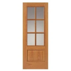 JB Kind Royale 12-6VM Unfinished Oak Glazed Interior Fire Door 1981 X 686 X 45mm - UO126VMN23FD30