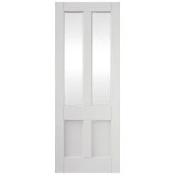 JELD-WEN 4 Panel Clear Glazed Primed Interior Door 1981 X 686 X 35mm - 23PRIDEC4+GCF