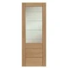 XL Joinery Palermo 2XG Internal Oak Door With Clear Etched Glass - EGOPALXG32