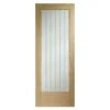 XL Joinery Internal Oak Suffolk Pattern 10 Door With Clear Etched Glass - EGOSUFP1030