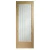 XL Joinery Internal Oak Suffolk Pattern 10 Door With Clear Etched Glass - EGOSUFP10826