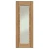 XL Joinery Palermo Essential 1 Light Pre-Finished Internal Oak Door With Clear Glass - EPFGOPAL1L926