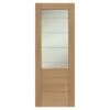 XL Joinery Palermo Essential 2XG Internal Oak Pre-Finished Door With Clear Etched Glass - EPFGOPALXG626