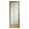 XL Joinery Internal Oak Pre-Finished Suffolk Pattern 10 Door With Clear Etched Glass - EPFGOSUFP10826