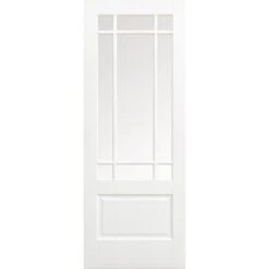 LPD Downham 9L Glazed Primed White Interior Door 2040 X 826 X 40mm - WFDOWCG826