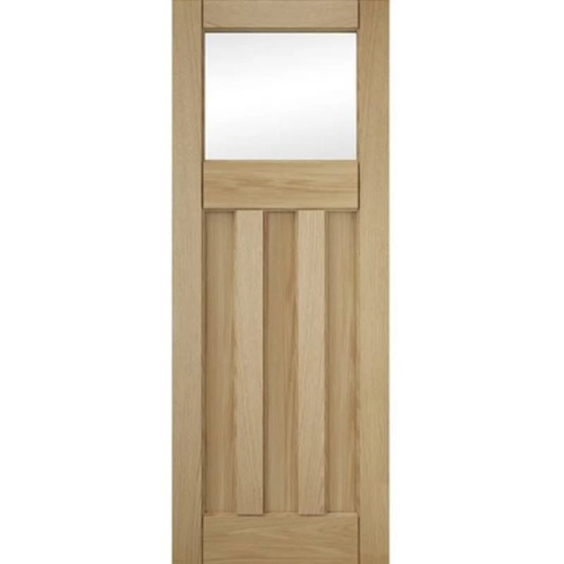 JELD-WEN 3 Panel Clear Glazed Oak Interior Door 1981 X 686 X 35mm - 23OAKDEC3+GCF 1 JELD-WEN 3 Panel Clear Glazed Oak Interior Door 1981 X 686 X 35mm - 23OAKDEC3+GCF